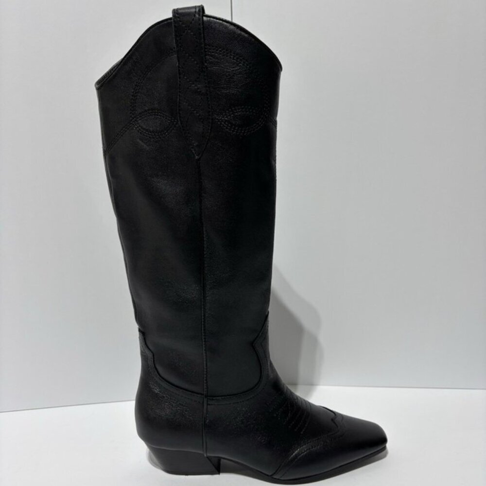 Steve Madden Women’s Dollie, Black Cowboy Boots, Size 6 M